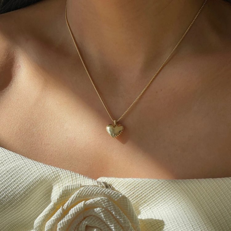 24KAE Medaillon in Heart Shape