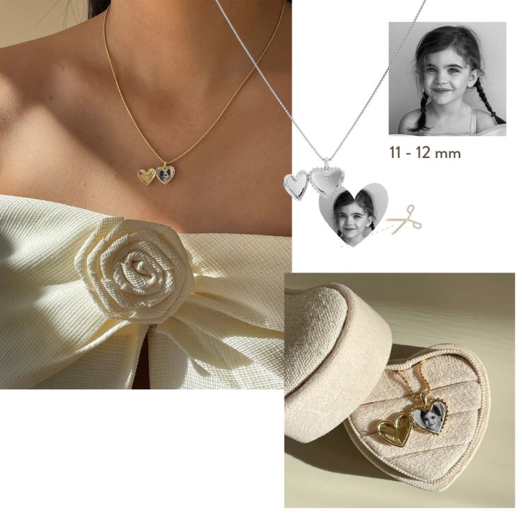 24KAE Medaillon in Heart Shape