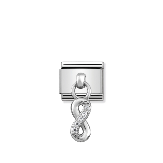NOMINATION COMPOSABLE CLASSIC LINK INFINITY CHARM WITH CZ & 925 SILVER