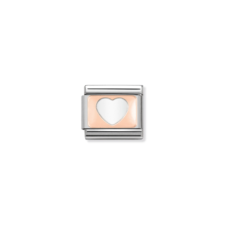 NOMINATION COMPOSABLE CLASSIC LINK HEART IN 9K ROSE GOLD