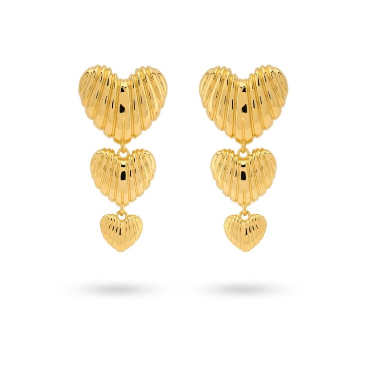 24KAE Earrings Heartshaped Statement 