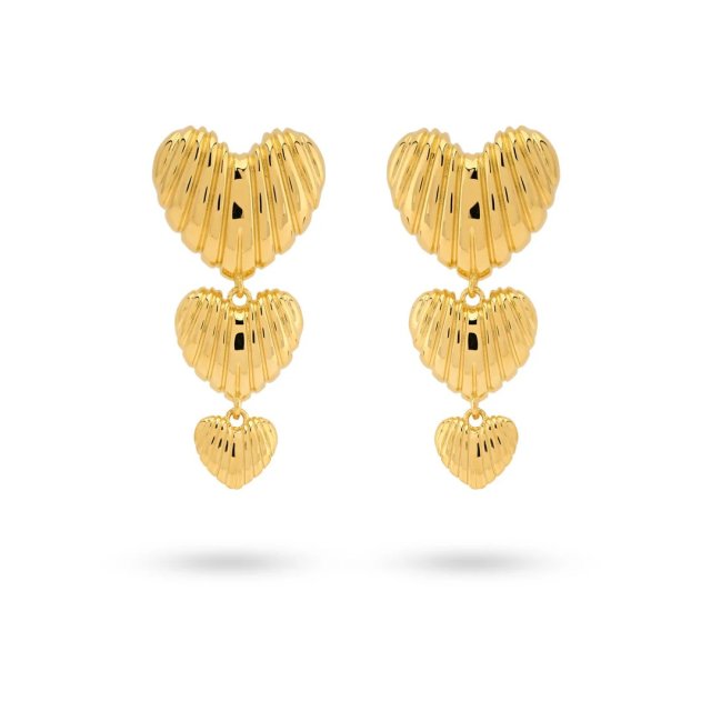 24KAE Earrings Heartshaped Statement 