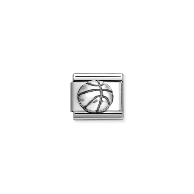 NOMINATION COMPOSABLE CLASSIC LINK BASKET BALL IN 925 SILVER