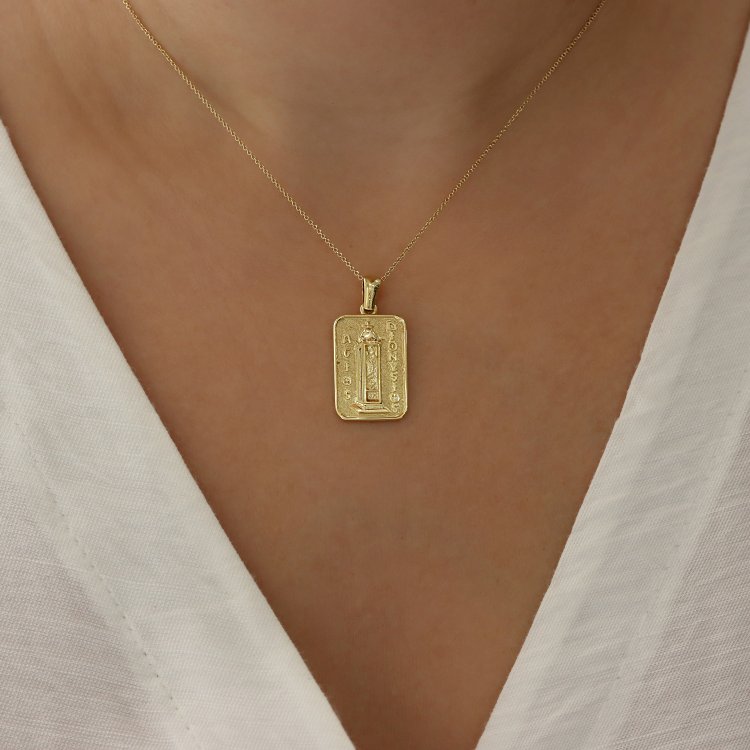 Μενταγιόν Κωνσταντινάτο σε Κίτρινο Χρυσό 14Κ 