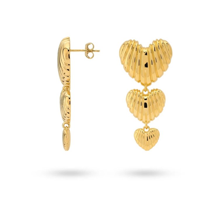 24KAE Earrings Heartshaped Statement 