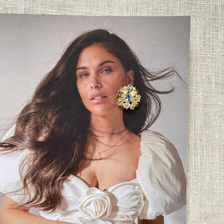 24KAE Earrings with Colored Stones