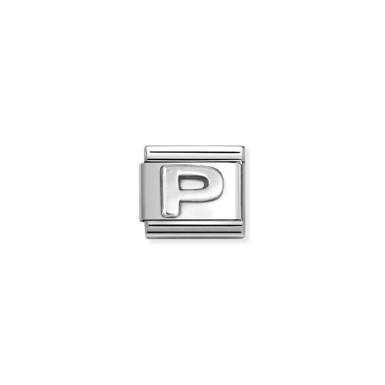 NOMINATION COMPOSABLE CLASSIC LINK LETTER P IN 925 SILVER 