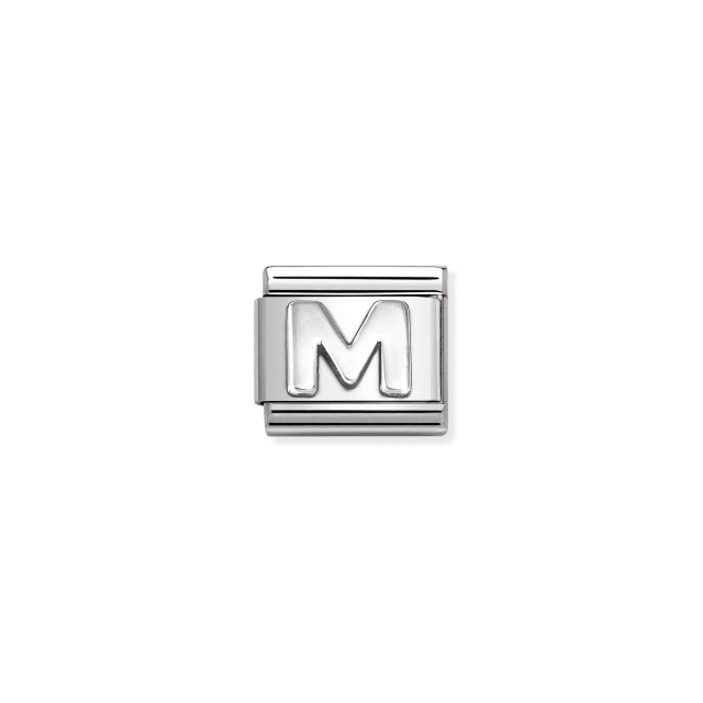 NOMINATION COMPOSABLE CLASSIC LINK LETTER M IN 925 SILVER
