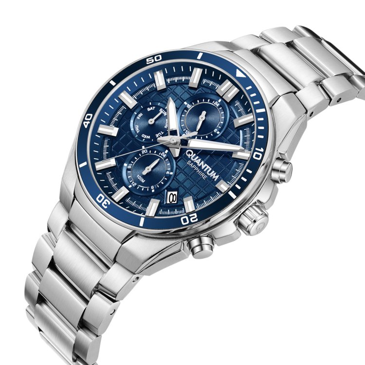 QUANTUM POWERTECH CHRONO Stainless Steel Bracelet