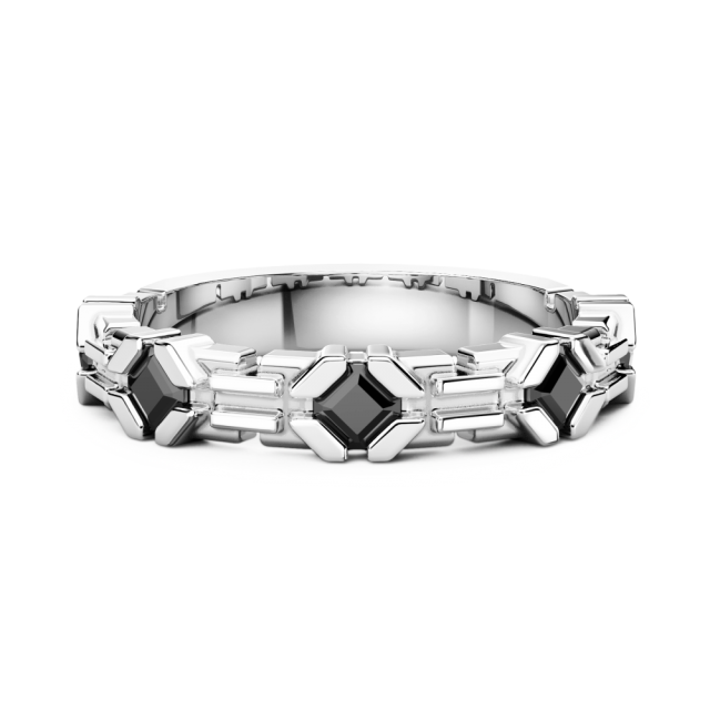 ZANCAN Band Silver Ring with Natural Stones