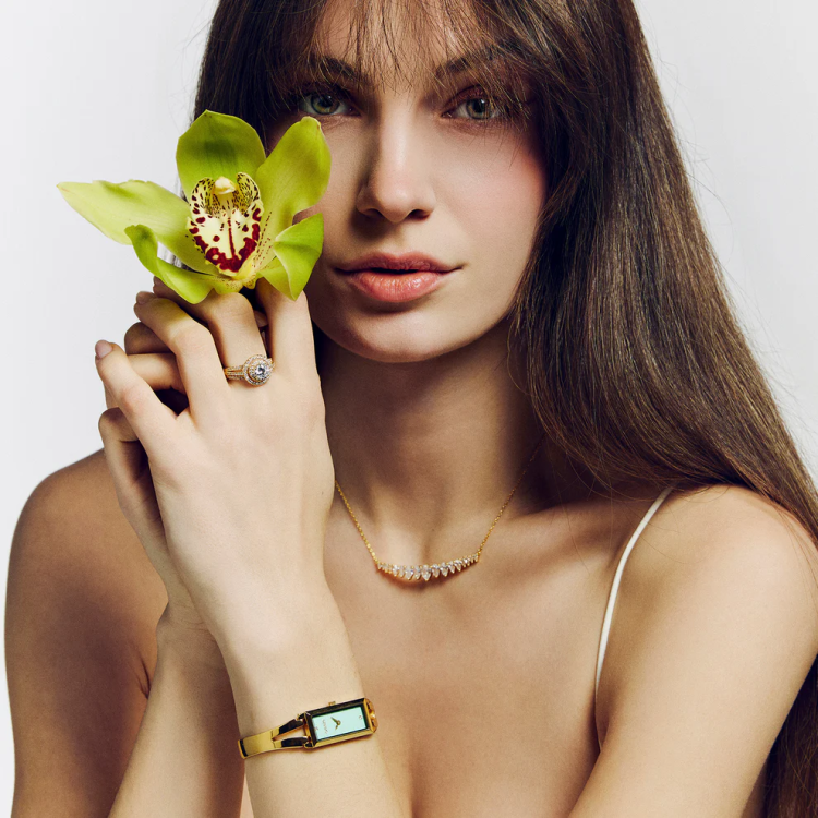 BREEZE LIBERA Gold Stainless Steel Bracelet with Swarovski