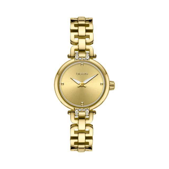 BREEZE KNOTIQUE Crystals Gold Stainless Steel Bracelet