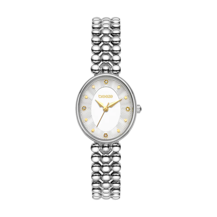 BREEZE SIRENA Silver Stainless Steel Bracelet with Swarovski