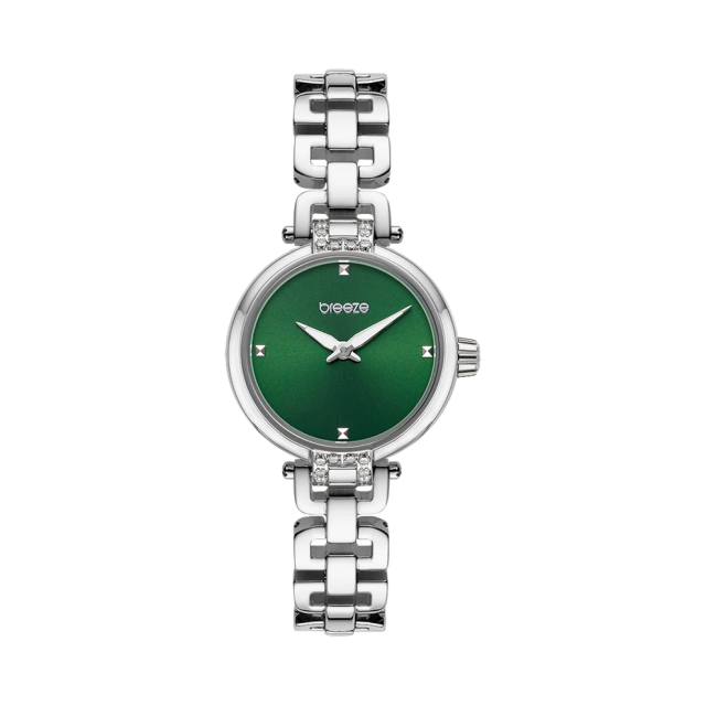 BREEZE KNOTIQUE Crystals Silver Stainless Steel Bracelet