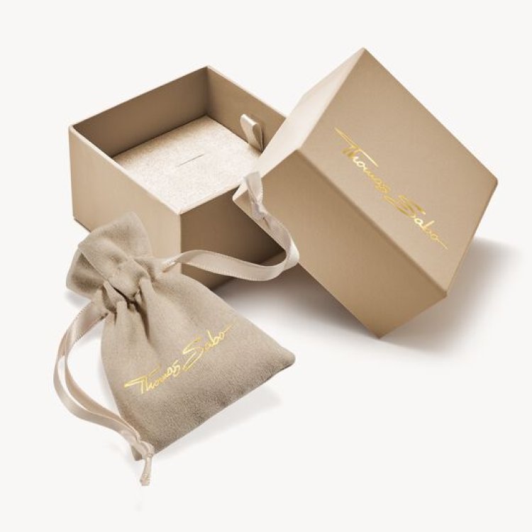 THOMAS SABO Small Gold Plated Ear Studs in Organic Shape