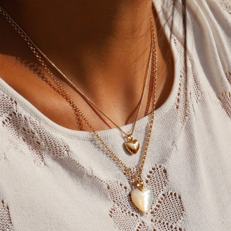 24KAE Necklace with Heart 