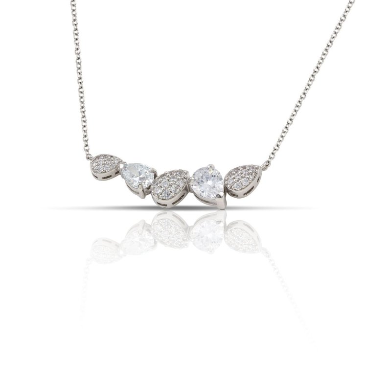 DAZZ Κολιέ σε Ασήμι 925 με Ζιργκόν