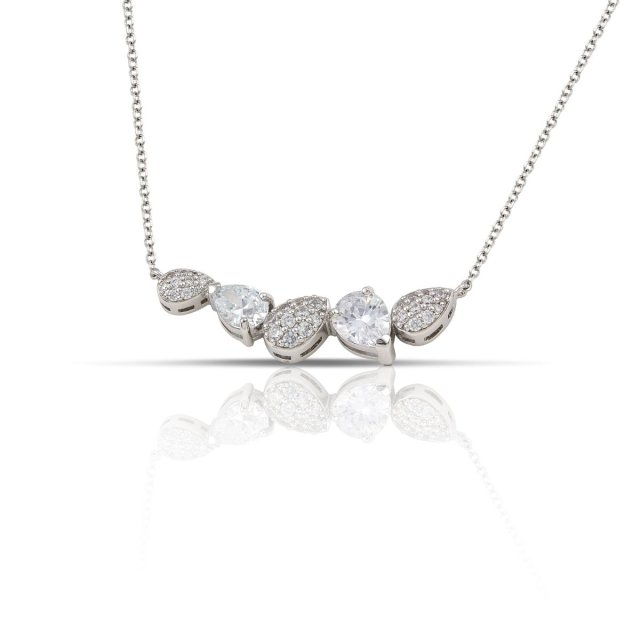 DAZZ Κολιέ σε Ασήμι 925 με Ζιργκόν