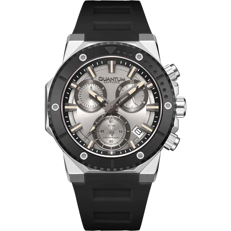 QUANTUM HUNTER Black Rubber Strap