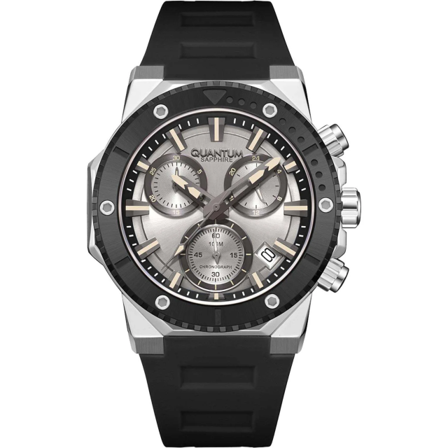 QUANTUM HUNTER Black Rubber Strap