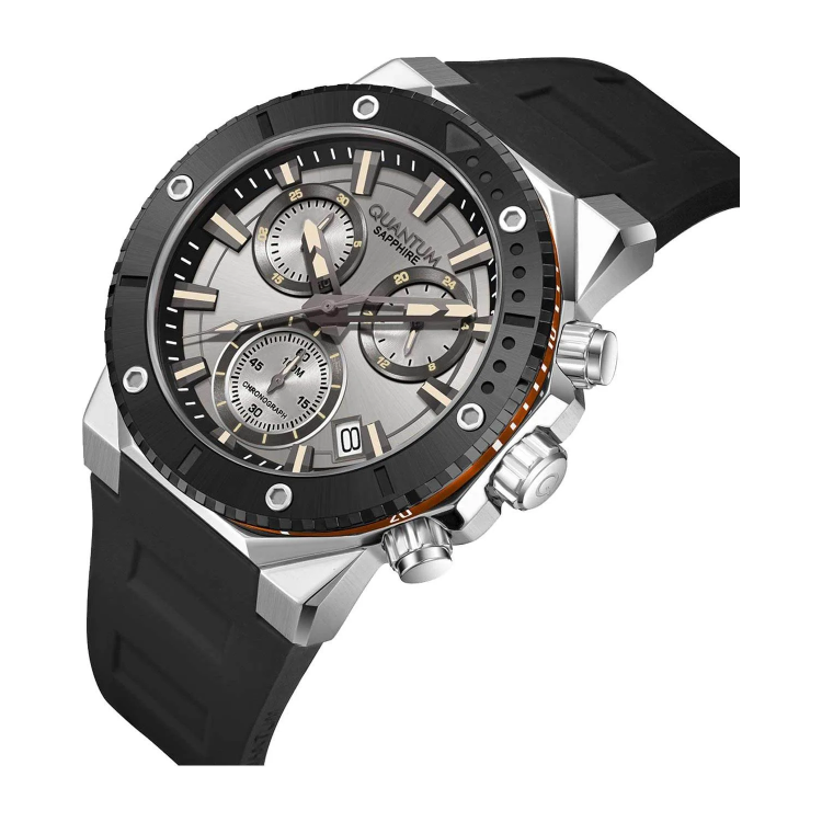 QUANTUM HUNTER Black Rubber Strap