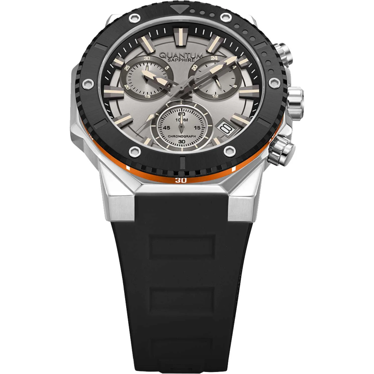 QUANTUM HUNTER Black Rubber Strap