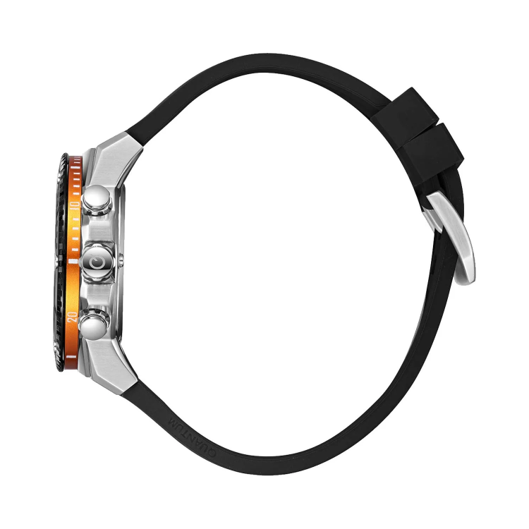 QUANTUM HUNTER Black Rubber Strap
