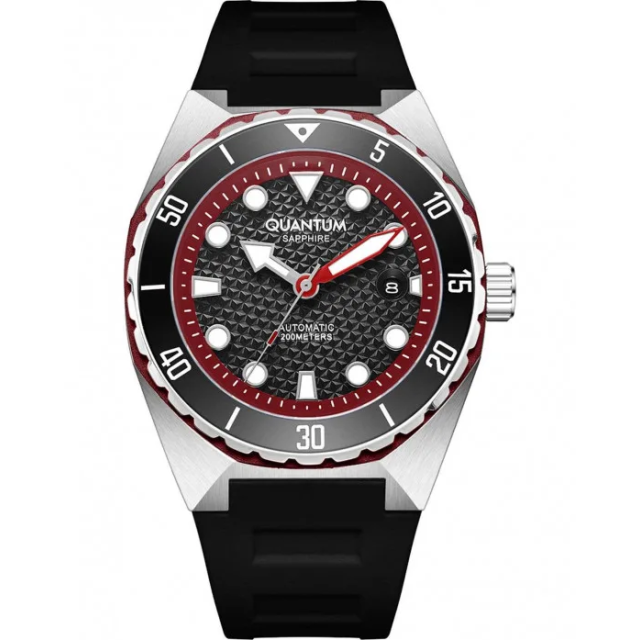 QUANTUM BARRACUDA Black Rubber Strap 