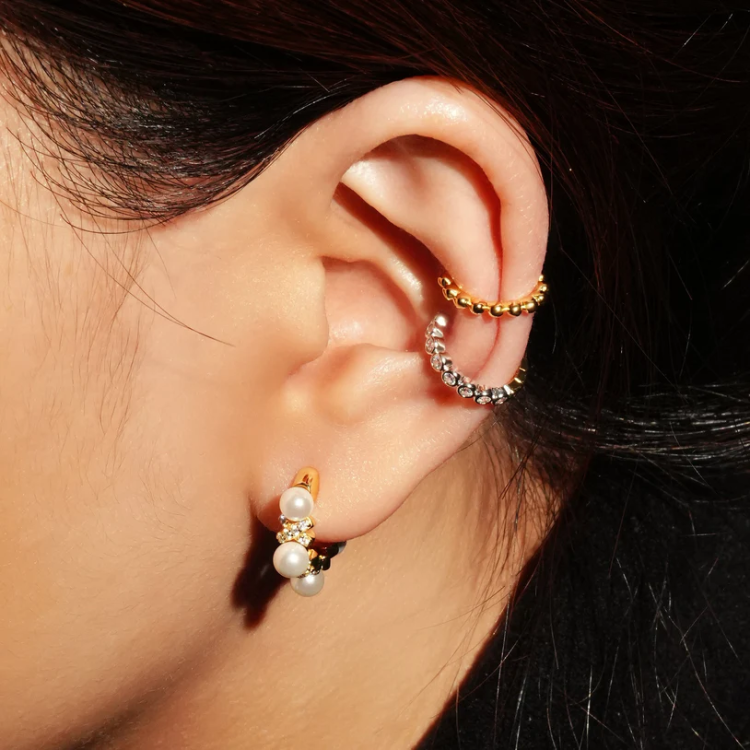 ANIA HAIE Gold Beaded Ear Cuff