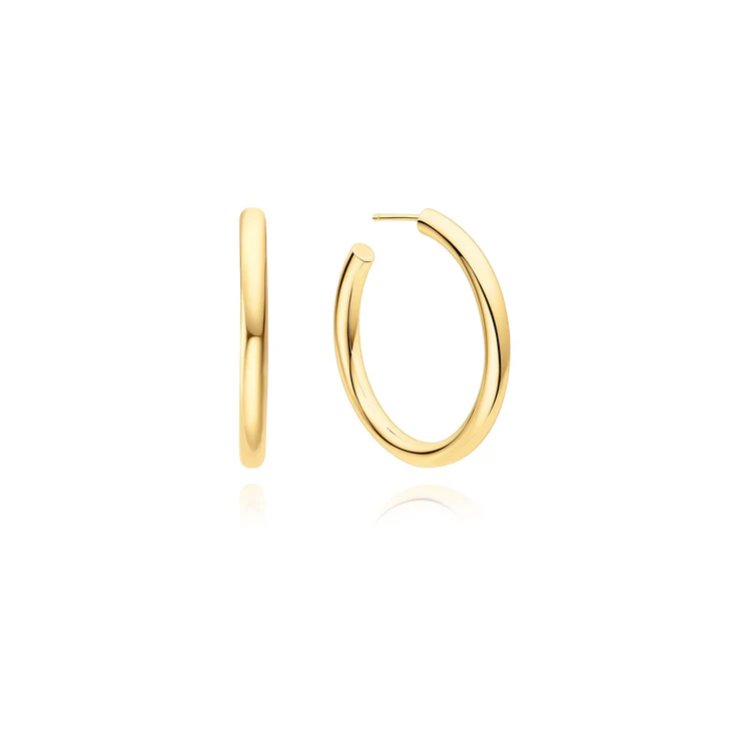 ANIA HAIE Gold Classic Tube Large Hoop Earrings