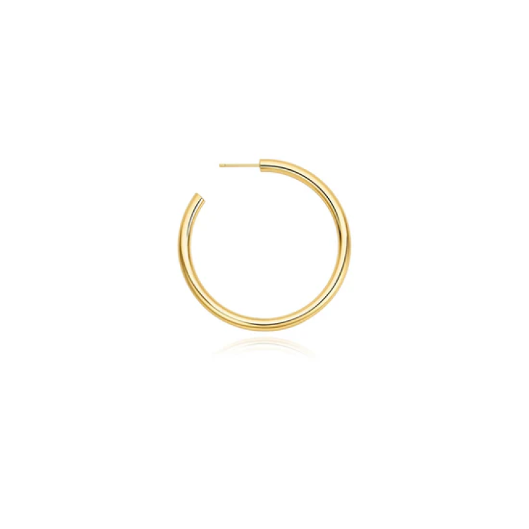 ANIA HAIE Gold Classic Tube Large Hoop Earrings