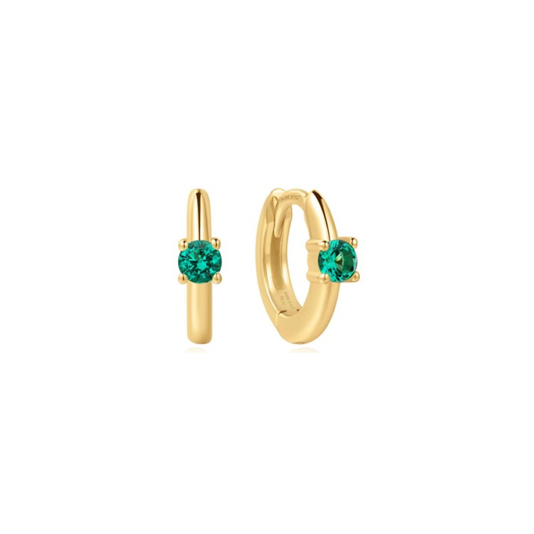 ANIA HAIE Gold Ripple Joy Hoop Earrings