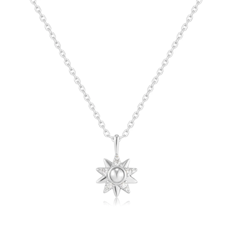 ANIA HAIE Silver Sunburst Necklace