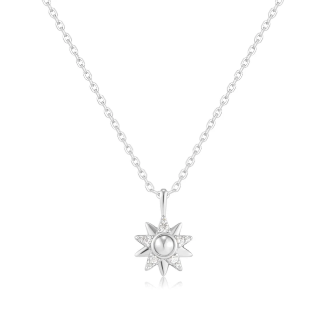 ANIA HAIE Silver Sunburst Necklace