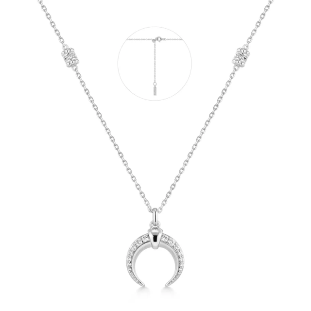 ANIA HAIE Silver Reversible Horn Necklace