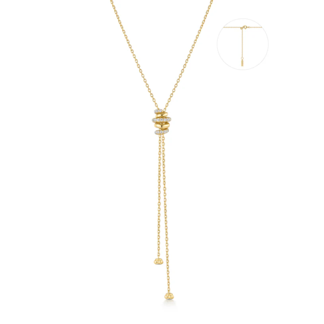 ANIA HAIE Gold Twisted Rope Lariat Necklace
