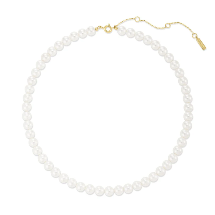 ANIA HAIE Gold Classic Shell Pearl Beaded Necklace
