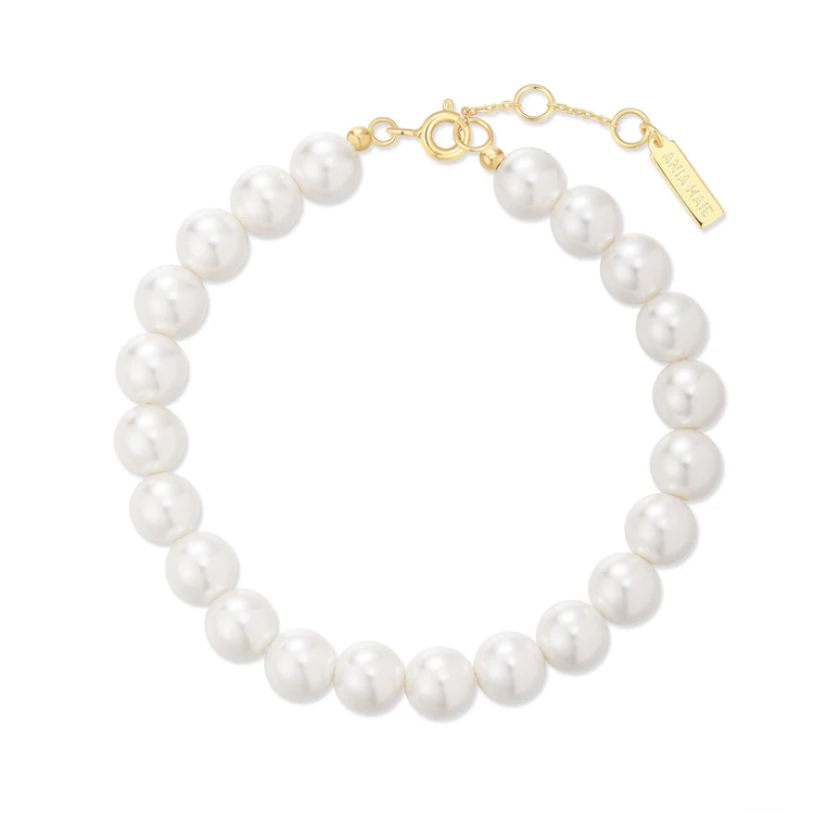 ANIA HAIE Gold Classic Shell Pearl Beaded Bracelet