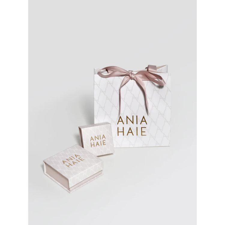 ANIA HAIE Silver Pave Puffed Heart Station Bracelet