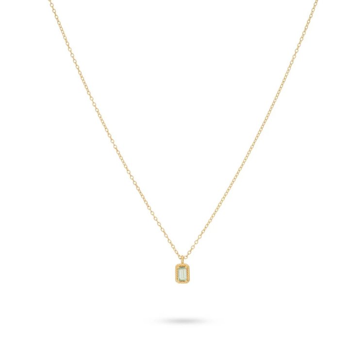 24KAE Necklace with Colored Stone