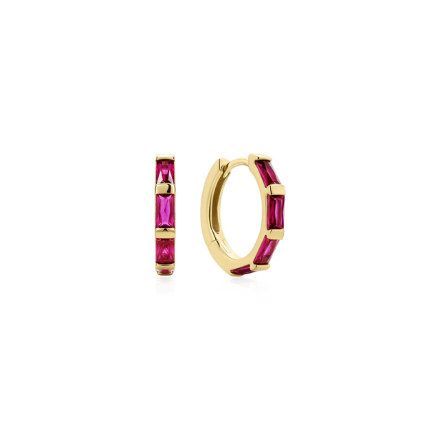 ANIA HAIE Gold Rose Holiday Huggie Hoop Earrings