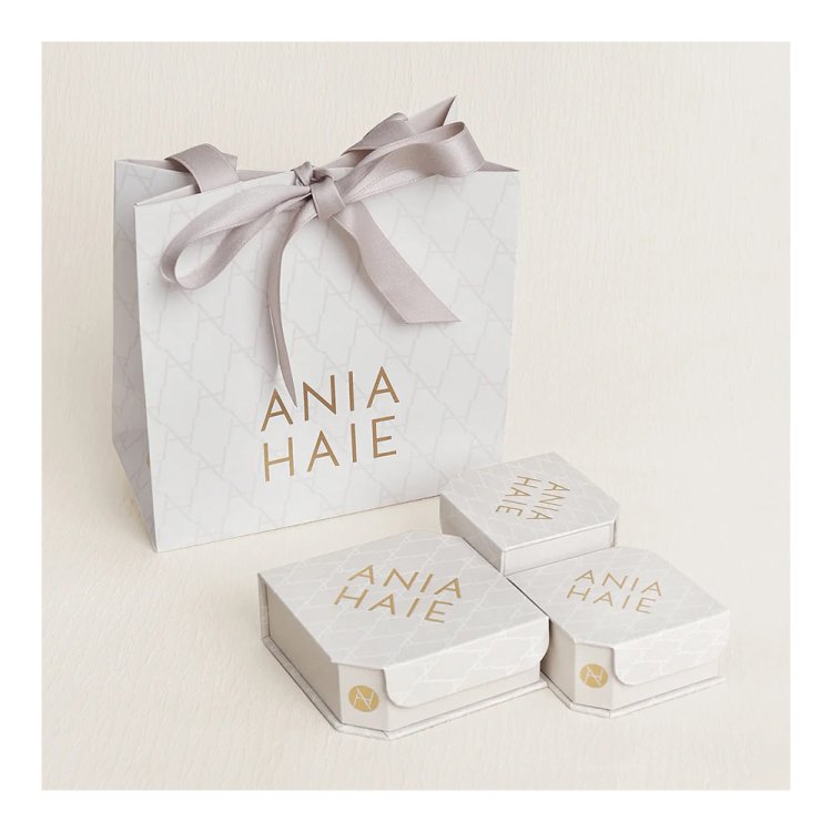 ANIA HAIE Silver Dangling Mint Green Huggie Hoop Earrings