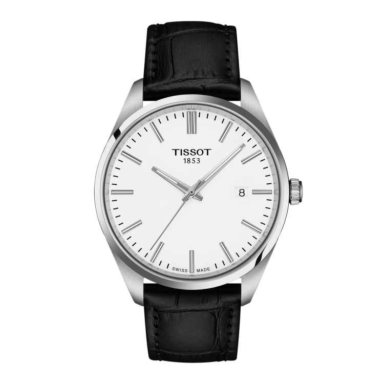 Tissot PR 100 Black Leather Strap