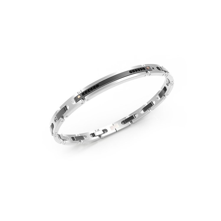 ZANCAN Black Steel and Stone Bracelet