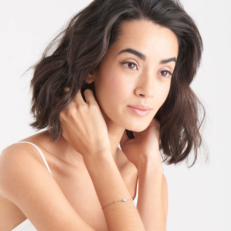 ANIA HAIE Turquoise Discs Silver Bracelet