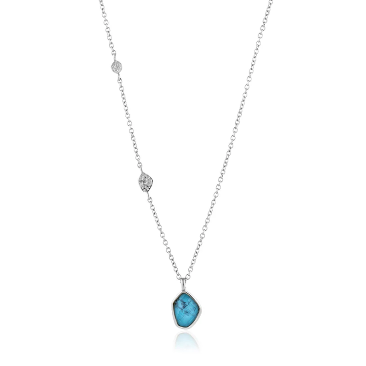 ANIA HAIE Turquoise Pendant Silver Necklace