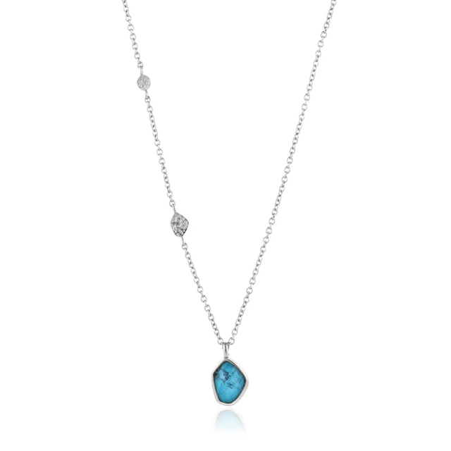 ANIA HAIE Turquoise Pendant Silver Necklace