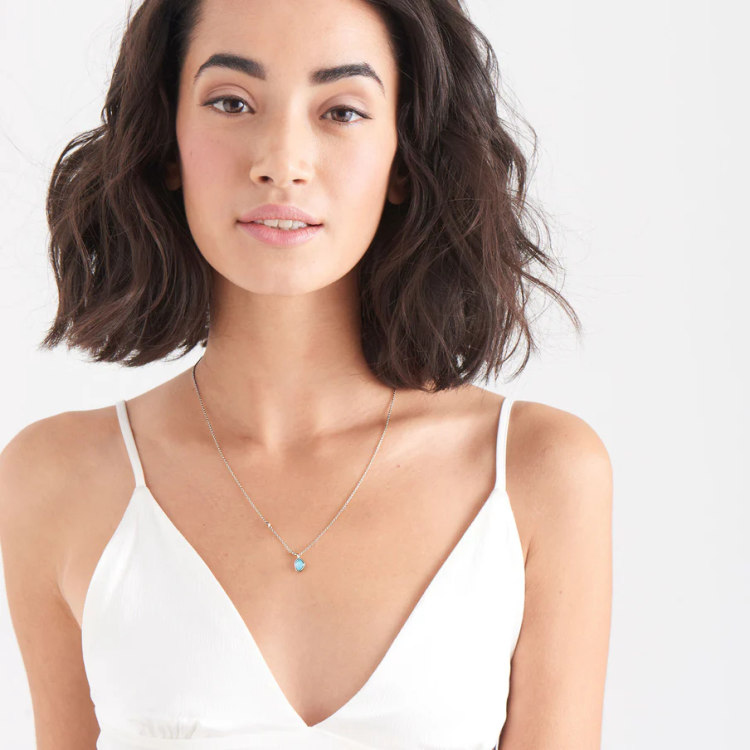 ANIA HAIE Turquoise Pendant Silver Necklace