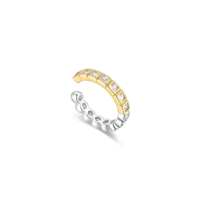ANIA HAIE Two-Tone Bezel Ear Cuff