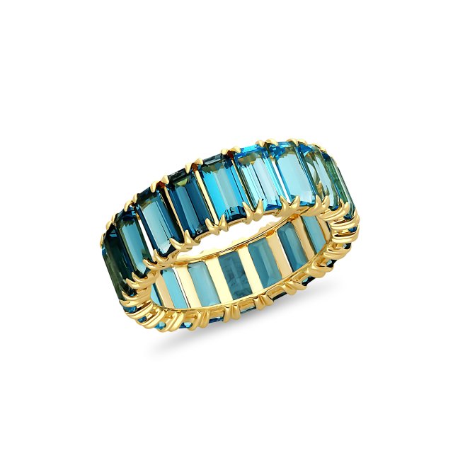 Δαχτυλίδι Σειρέ σε Κίτρινο Χρυσό 18Κ με Toπάζ